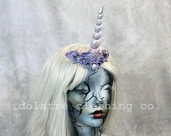 Mini Filigree Rococo Unicorn Horn Fantasy Headband