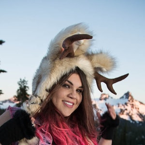 Jackalope Soft Sculpture Antler and Ear Hat