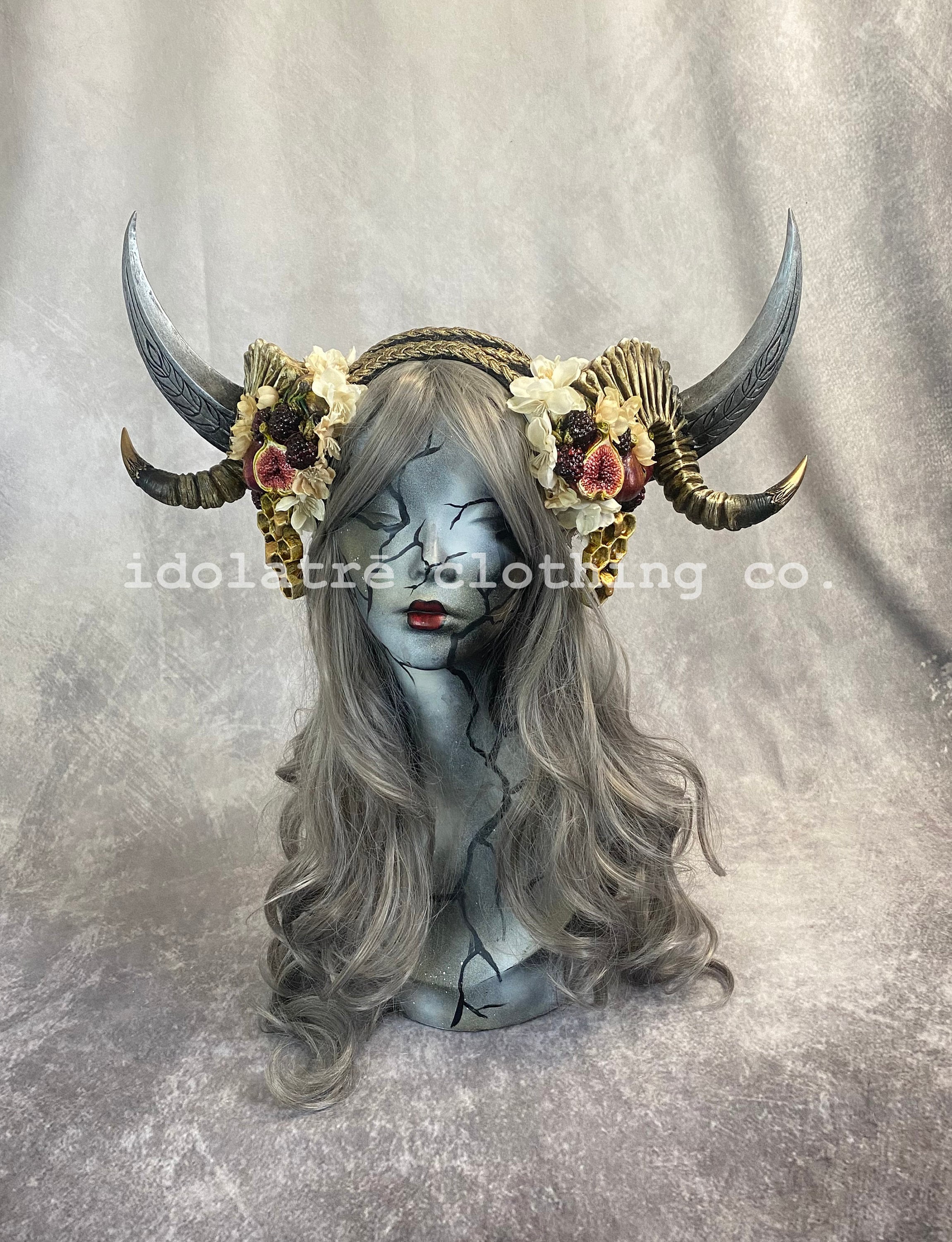 Queen of the Harvest Moon Horned Art Nouveau Crown - Etsy Canada