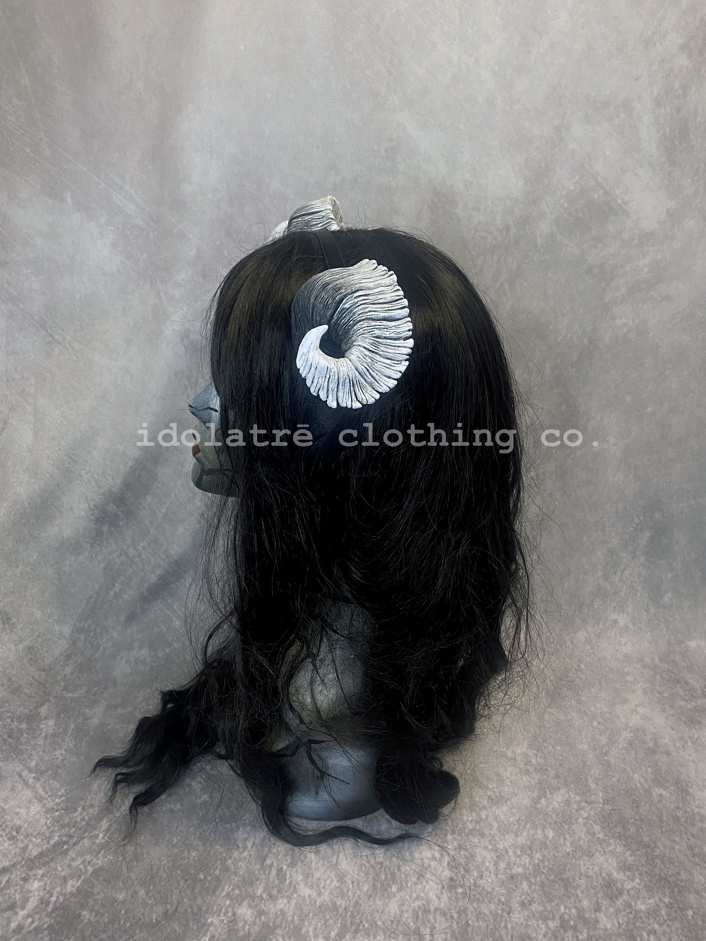 Costume da corna di pecora, cerchietto per capelli, corna di ariete, corna di pecora, diavolo, demone, corna per Halloween, costume per cosplay, foto