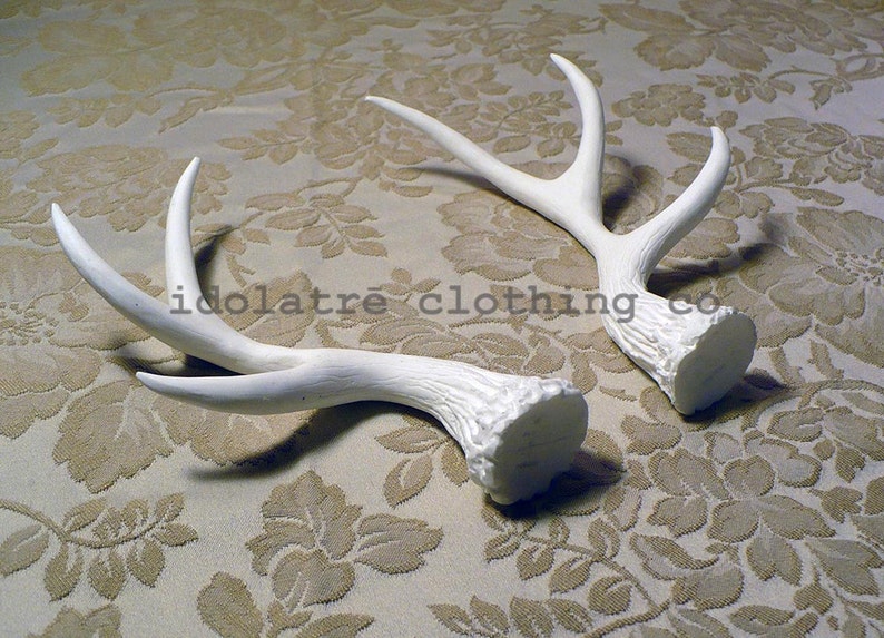 Unpainted 6 Point Antlers image 1