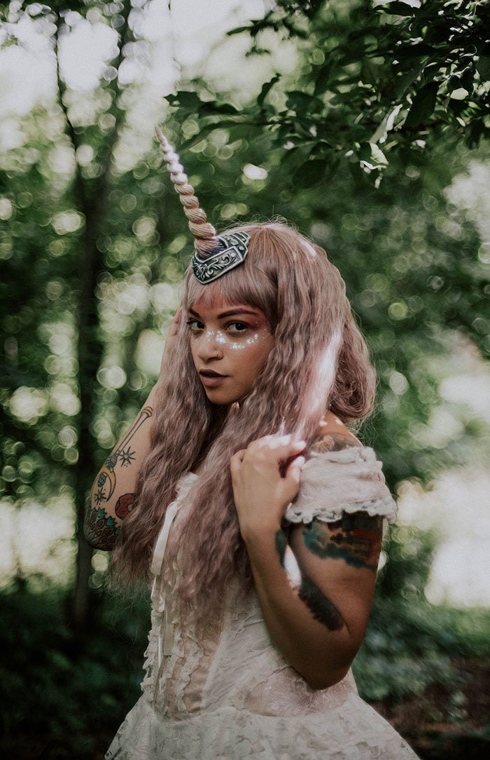 Armored Unicorn Horn Fantasy Headband - Etsy display picture 1