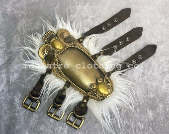 Rococo Filigree Fur Lined Buckle Bracer