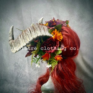 Maenad Horned Flower & Foliage Headpiece image 7