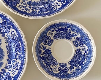 Villeroy & Boch BURGENLAND Untertasse einzeln - blau /weiß