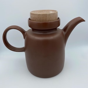 Brown retro jug by Melitta vintage ceramic decoration fat lava old midcentury coffee pot teapot