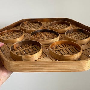 Tablett aus geflochtenem bambus - Etsy.de