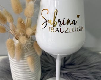 personalisiertes Weinglas Party Cup JGA Junggesellinnenabschied Braut Team Braut Trauzeugin Mehrwegglas mit Namen Festival Plastikbecher