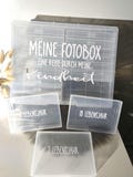 ONLY STICKERS!! Memory box photo box childhood 1-18 years of age storage gift birth baby child memory photo book birth dates
