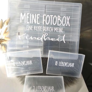 Erinnerungsbox Fotobox Kindheit 1-18 Lebensjahr Aufbewahrung Geschenk Geburt Baby Kind Erinnerung Fotobuch Geburtsdaten Erinnerungskiste