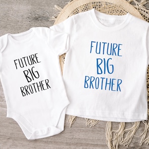 Zukünftiger großer Bruder Shirt, Schwangerschaft offenbaren Strampelanzug, Geschwister-Ankündigungs-T-Stück, großer Bruder Geschenk, Kleinkind-Shirt, Babymitteilung, lustiges T-Shirt