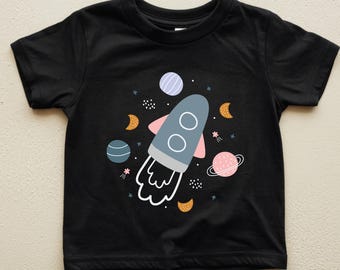Rocket Baby Bodysuit & Toddler Shirt: Space Outfit