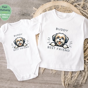 Personalized Dog & Baby Matching Shirt/Onesie Set: Custom Puppy Gift