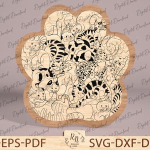 Animal puzzles cut file, Educational kids animal puzzle svg laser cut file Glowforge, Toy For Kids Svg, Wooden puzzle, glowforge file Svg