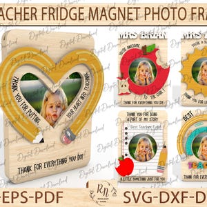 Benutzerdefinierte Kühlschrank Fotorahmen, Lehrer Tagesgeschenk, Bilderrahmen in Brieftaschengröße, personalisierte Lehrer Fotorahmen, Geschenk für Lehrer, Geschenk für Kinder
