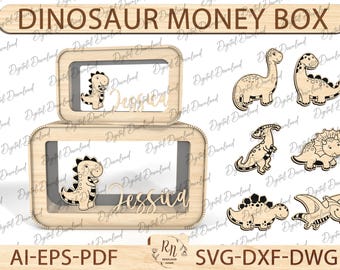 Alcancía infantil personalizada con forma de animal (SVG), alcancía de madera (SVG), alcancía personalizada