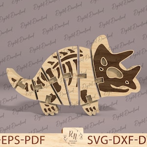 Flexibel lasergesneden speelgoed, beweegbaar houten dinosaurusfiguur lasergesneden bestand, perfect knutselcadeau voor kinderen en volwassenen, houten speelgoed