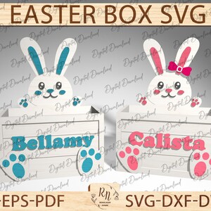 Easter Box svg Laser Cut File, Easter Decoration Laser Cut, Glowforge Laser Cut