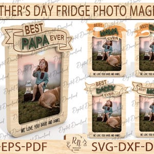 Cadre photo aimanté pour la fête des pères, le meilleur de tous les temps, aimant photo, cadeau de fête des pères, cadeau pour grand-père papa Poppop