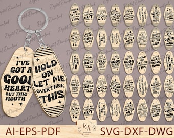 Sarcastic motel keychain Svg, Snarky Motel Keychain SVG Bundle, Adult humor svg, Funny vintage keychain svg, Sarcastic Bundle svg