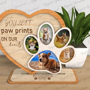 Personalisierter HundMemorial FotorahmenSvg, Haustier-Memorial-Geschenke, Familienhund-Rahmen-Svg-Pet-Loss-Zeichen SVG, Hunde-Gedenkzeichen, Glowforge-Dateien-Svg