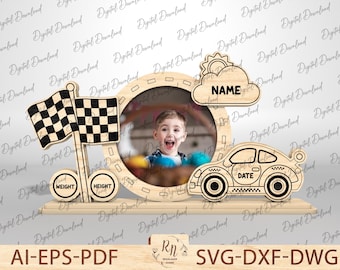 Archivo digital para el Día de la Madre, imán para nevera con foto SVG, listo para láser, regalo para mamá