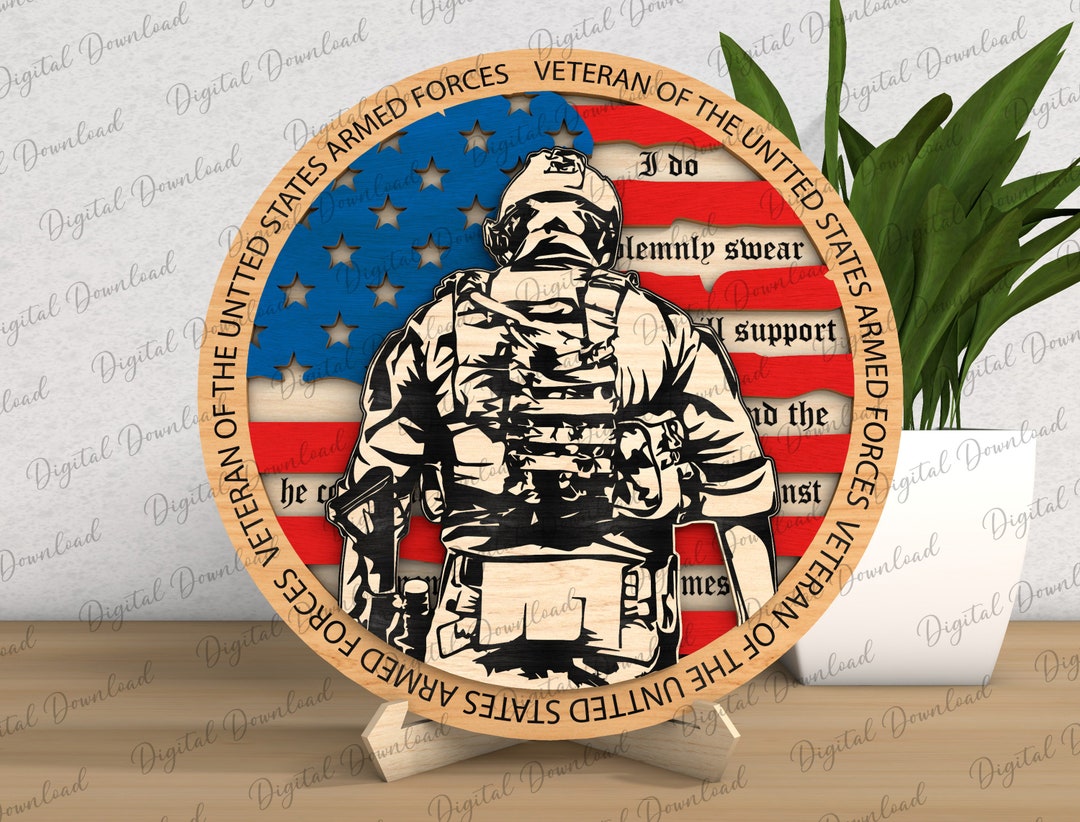 Personalized Veteran Horizontal Canvas - Gift Idea For Veteran - US Military Oath Of Enlistment