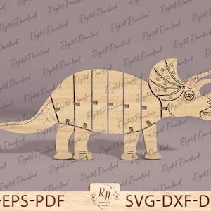 Cartoon dinosaurusfossiel flexibel scharnierend speelgoed lasergesneden, 3D-puzzel dinosaurus lasergesneden houten, speelgoed speelkamerdecor verzamelobject, glowforge