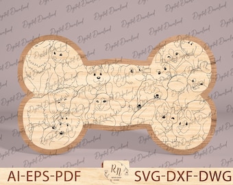 Educational kids animal puzzle svg laser cut file Glowforge, Animal puzzles cut file, 3D laser cut puzzle, Toy For Kids Svg