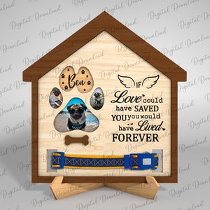 Personalized Dog Memorial Photo Frame Svg,Pet Memorial Gifts ,Memorial Wood Frame ,Pet Loss Sign SVG, Dog Memorial Sign ,Glowforge Files Svg