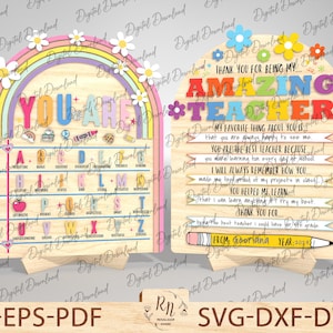 Personalized Teacher Appreciation Week Gift Svg, Teacher‘s Day Laser Cut Svg, Personalized teacher gift