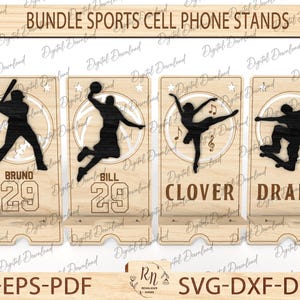 Phone Stand Laser Cut Svg Files, Phone Holder Laser Cutting Files,Glowforge cut files