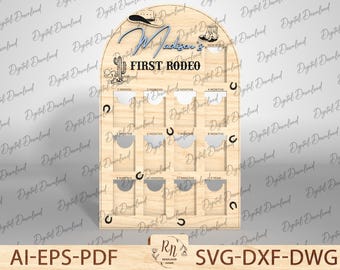 Personalized Baby Picture Frame Lasercut, Newborn Stats Frame, New Baby Chart, My First Year Photo Frames Cut File Svg, Wall Hanging Frame