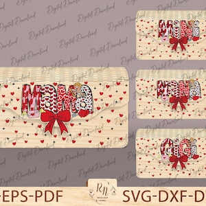 Wooden Clutch Laser Cut Wooden Bag, Personalized elegant wooden bag with heart motif , Handbag Digital Download SVG, Mother's day Gift