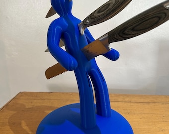 Stabbed Man Knife Block