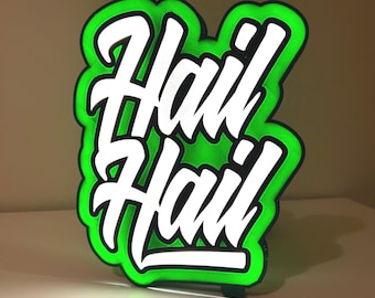 10” Large Hail Hail Light Up Badge For Bar, Pub, Home, Garage