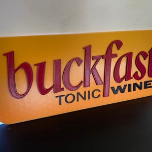 大きなバックファスト トニック ワイン パブ サイン、男の隠れ家バー