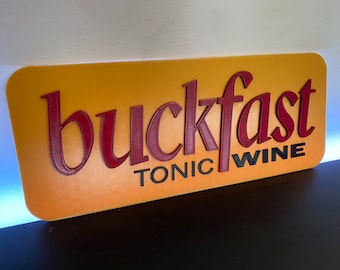 Large Buckfast Tonic wine Pub Sign, Man cave Bar