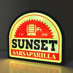 10” Sunset Sarsaparilla LED Lamp