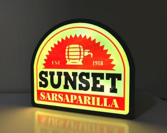 10” Sunset Sarsaparilla LED Lamp