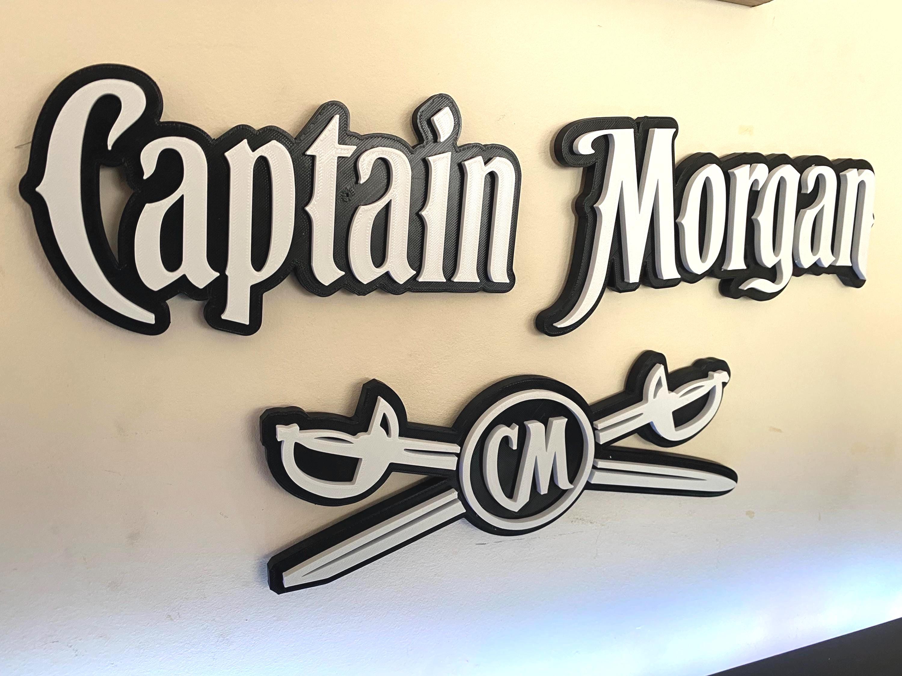 8” Captain Morgan Bar Sign for Pub, Man Cave, Garage, Kitchen