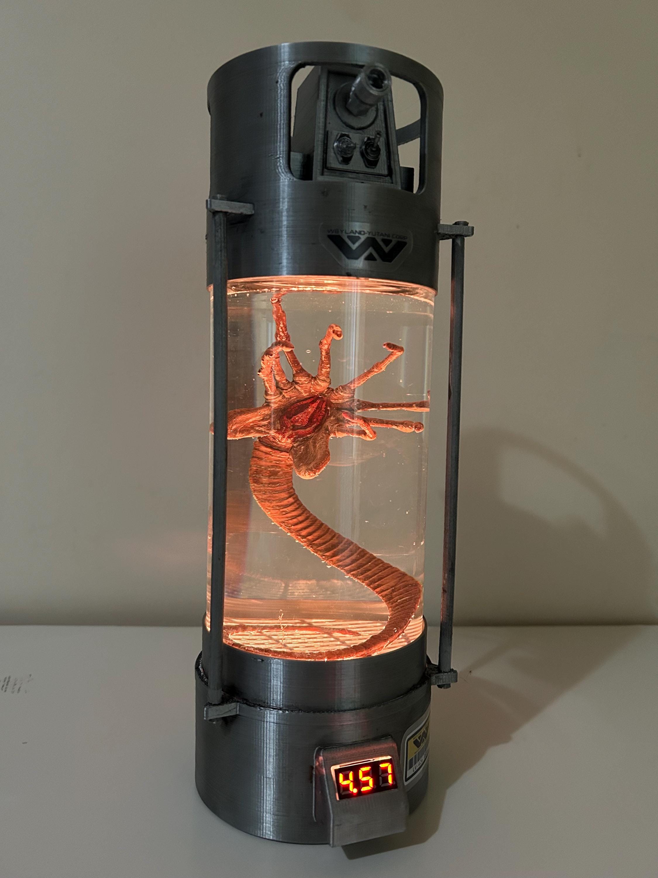 Alien Facehugger Stasis Tube Lamp LED Remote Control 16 Colour - Etsy