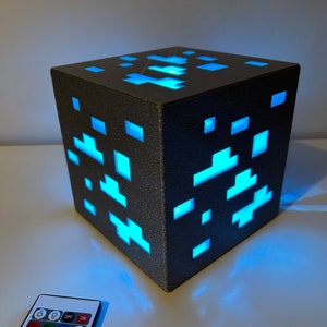 6”  Glowing Ore USB Night Light With 10 Colour Remote Control