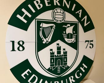 Officially Licensed Giant 21.5" Hibernian Badge For Bar, Pub, Home, Garage