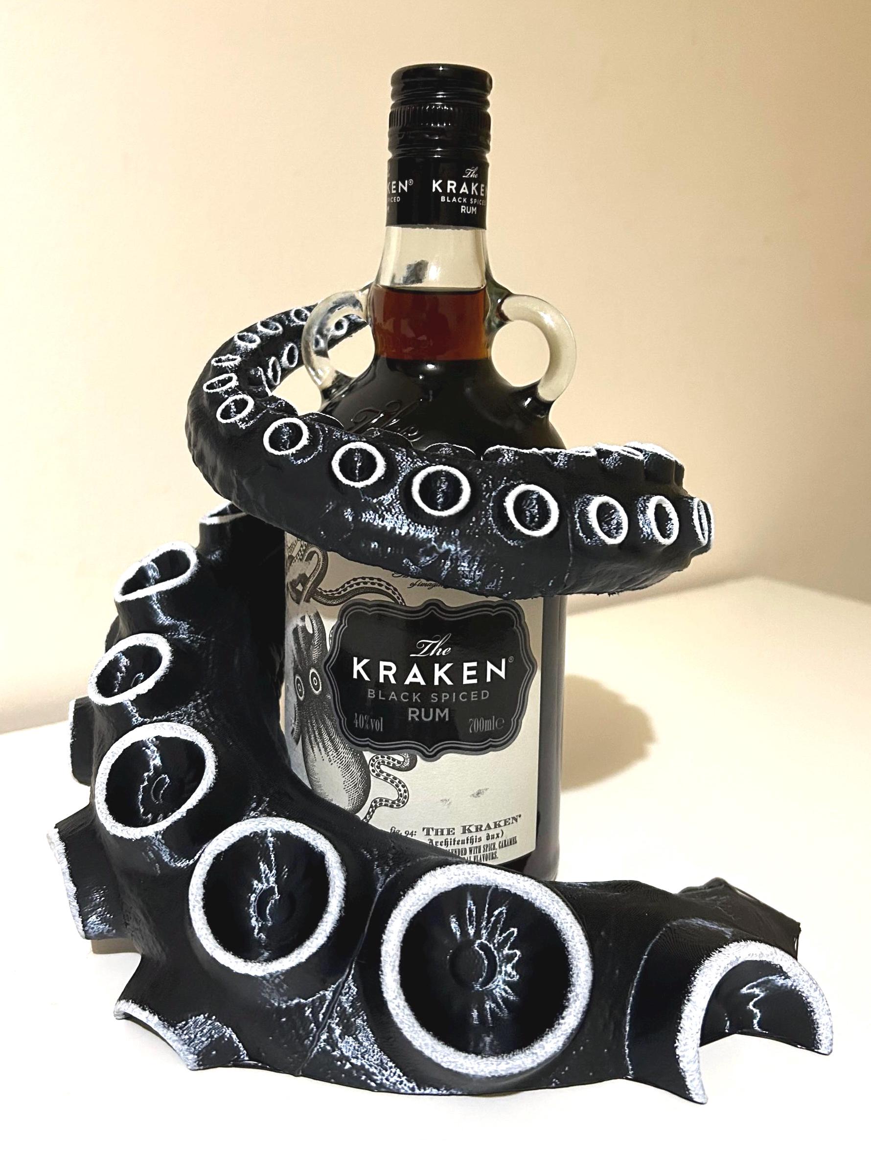 Décoration murale en bois plaque panneau enseigne Rhum Kraken