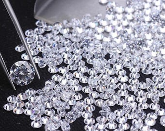 Diamantes redondos cultivados en laboratorio: claridad VVS1, color G+ (1,20-1,80 mm)