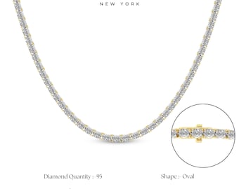 メンズネックレス、シルバーテニスネックレスチェーン、細幅