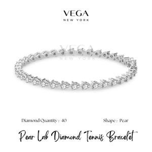 Bracciale tennis con diamanti taglio a pera: gioielli da sposa