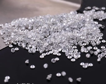 Diamantes redondos cultivados en laboratorio: claridad VVS1, 1,9-2,7 mm