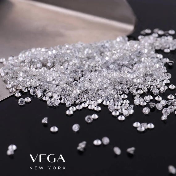 Melee Lab Grown Diamond Round Shape Size to (star